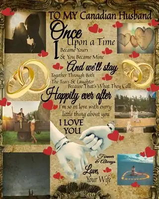 To My Canadian Husband Once Upon A Time I Became Yours & You Became Mine And We'll Stay Together Through Both The Tears & Laughter: Love Fill In The B (Paperback) Brand New
