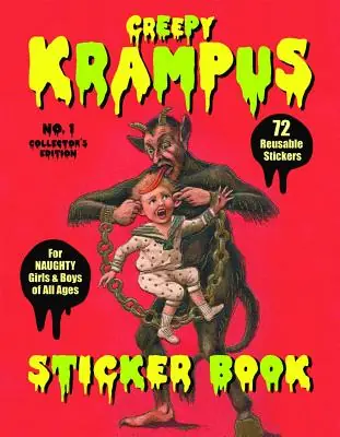 Creepy Krampus Sticker Book: 72 Reusable Stickers for Naughty Girls & Boys of All Ages (Paperback) Brand New