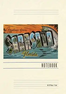 Vintage Lined Notebook Greetings from Sarasota, Florida (Paperback) Seasonal Sale