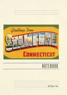 Vintage Lined Notebook Greetings from Stamford (Paperback) Original
