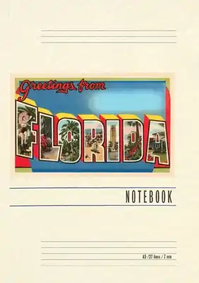 Best Seller Vintage Lined Notebook Greetings from Florida (Paperback)