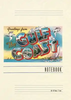 Vintage Lined Notebook Greetings from the Gulf Coast (Paperback) One Day Deal