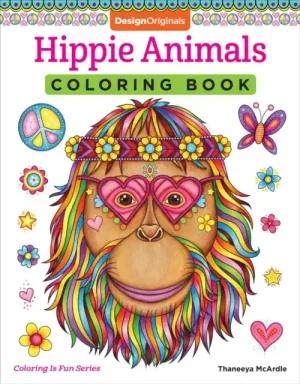 Buy Today Hippie Animals Coloring Book - Paperback